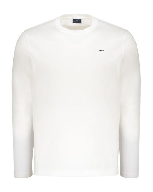 Paul & Shark White Long-Sleeve Crew-Neck T-Shirt for men