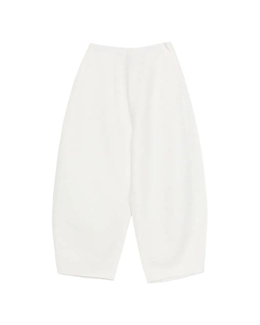 Boboutic White Wide-Leg Trousers