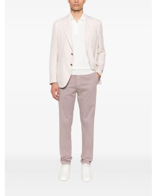 Eleventy Purple Drawstring-Fastening Trousers for men
