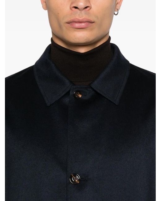 KIRED Black Button-Fastening Coat for men