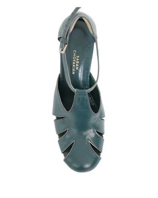 Sarah Chofakian Green Nohra Sandalen 70mm
