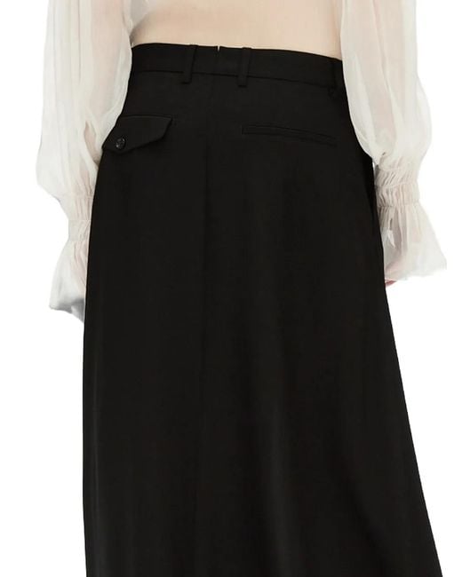 Ann Demeulemeester Maxi-Rok Met Split in het Black