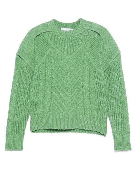 Pull En Maille Torsadée IRO en coloris Green