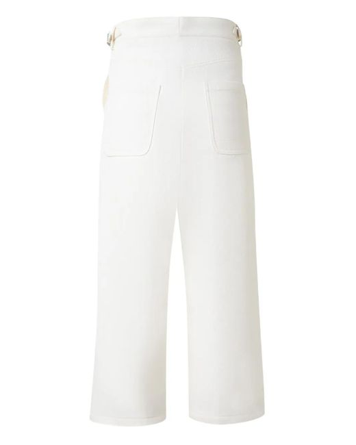 Akris White Wide-Leg Culottes