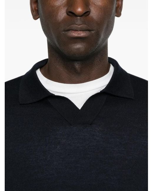 Paolo Pecora Black Long-Sleeve Knit T-Shirt for men