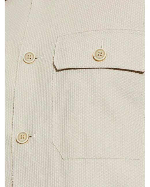 Eleventy White Patch Pocket Shirt for men