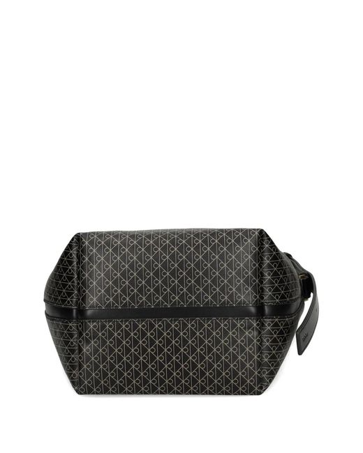 Calvin Klein Black Patterned Shoulder Bag