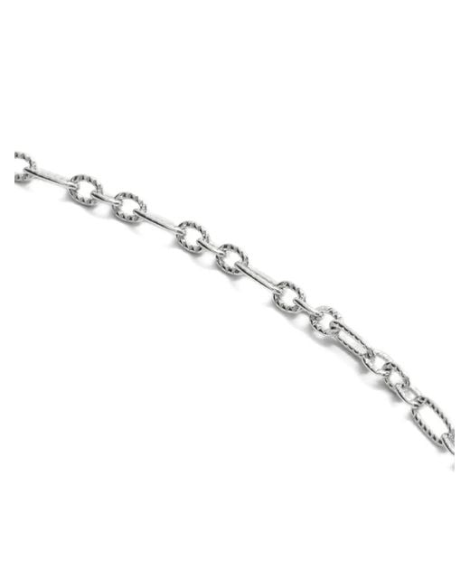 Monica Vinader White Textured-Chain Necklace