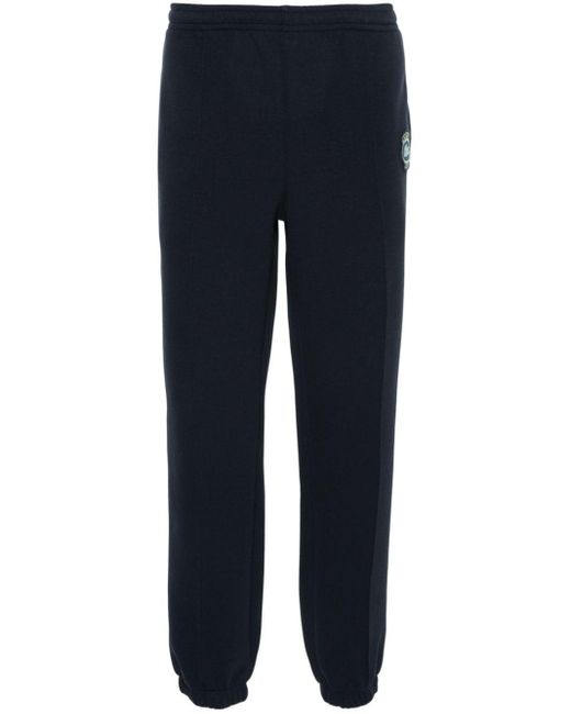 Lacoste Blue Logo-patch Piqué-weave Trousers for men