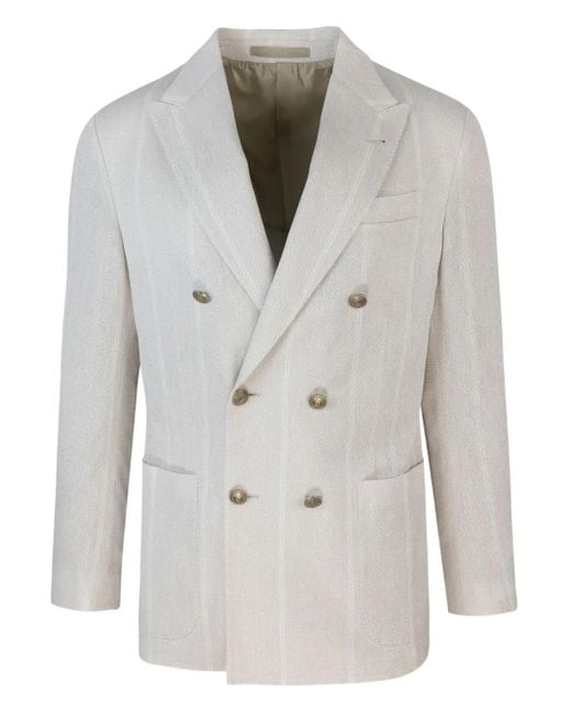 Blazer A Righe di Eleventy in Gray da Uomo