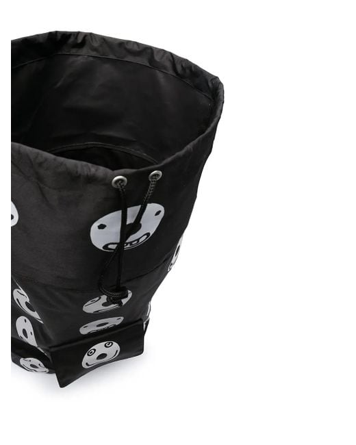 10 Corso Como Black Large Smile Print Backpack