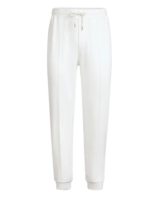 Brunello Cucinelli White Elasticated-waist Track Pants for men