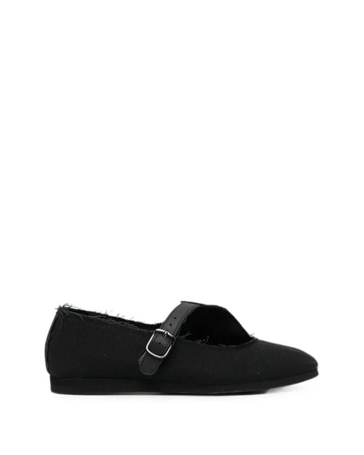 Yohji Yamamoto Black Mary Jane Ballet Flats