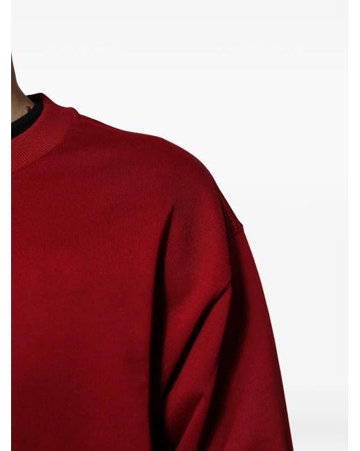 Dolce & Gabbana Red Embossed-Logo Sweatshirt for men