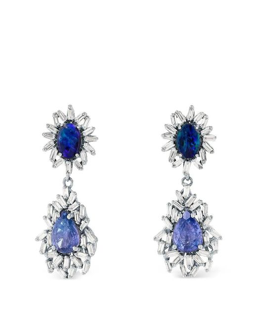 Suzanne Kalan Blue Sapphire Drop Earrings