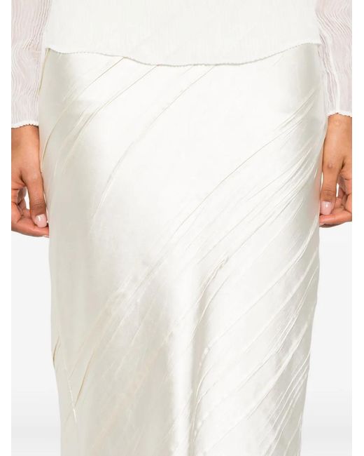 Sportmax White Ruta Midi Skirt