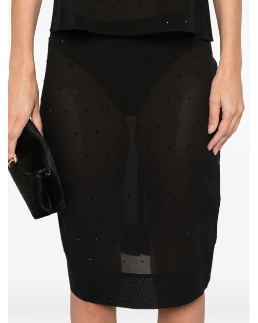 St. Agni Black Midirock mit Glasperlen