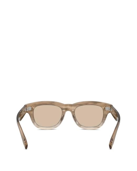 Brunello Cucinelli Natural Square-Frame Sunglasses