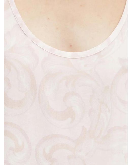 Silvian Heach White Patterned Scoop-Neck Blouse