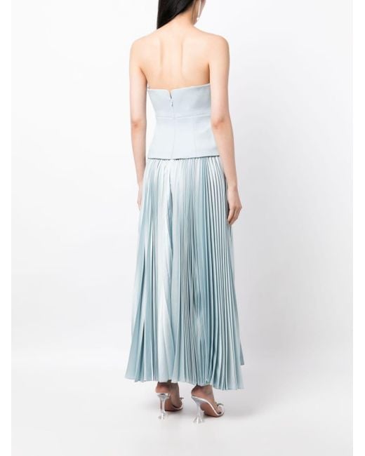Acler Avonlea Pleated Midi Dress in Blue | Lyst