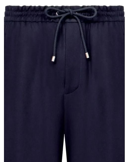 Loewe Blue Drawstring Side-Stripe Trousers for men