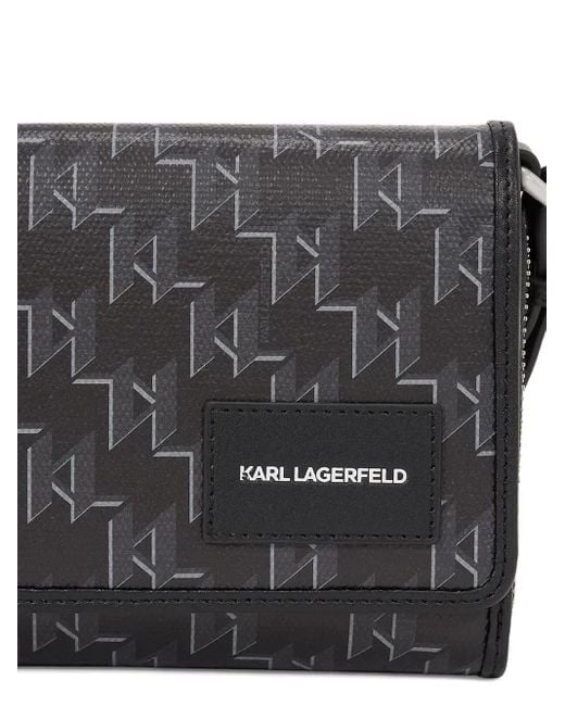 Karl Lagerfeld Black K/Voyage Umhängetasche mit Monogramm