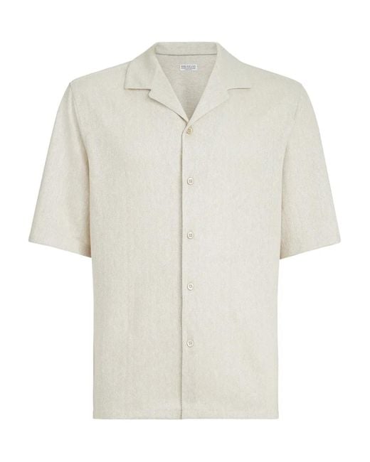 メンズ Brunello Cucinelli ショートスリーブ シャツ White