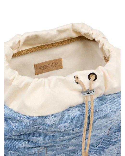 メンズ DSquared² モノグラム バックパック Blue