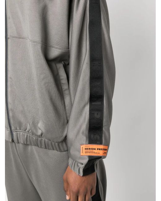 Felpa Con Applicazione Logo di Heron Preston in Gray da Uomo