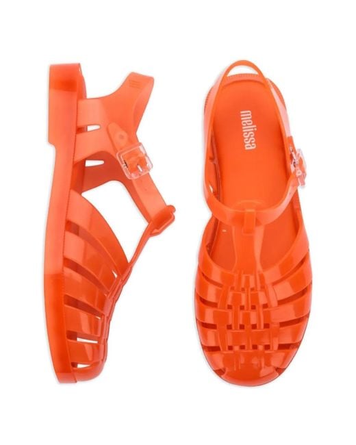 Melissa Red Strappy Jelly Sandals