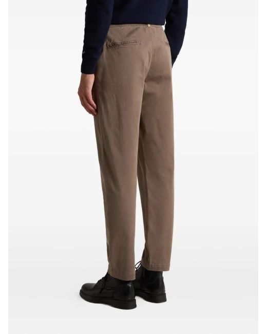 Woolrich Black Pleated Drawstring Trousers for men