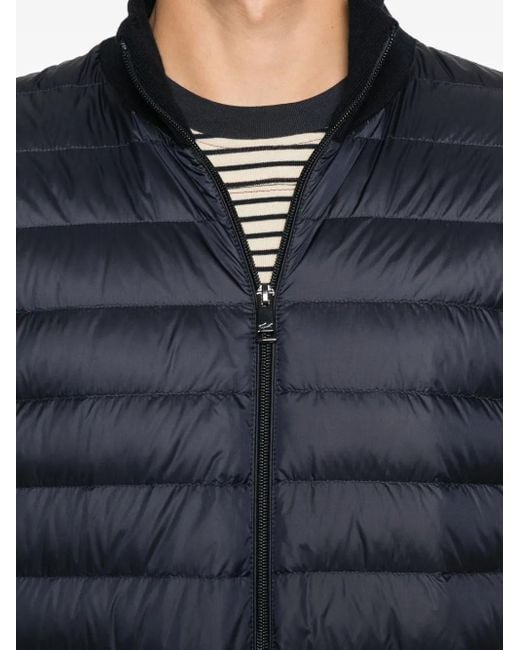 Paul & Shark Black Quilted Wool-Sleeve Jacket for men