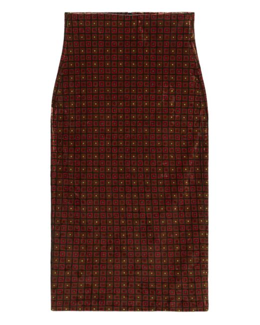 Pierre Louis Mascia ジオメトリック スカート Brown