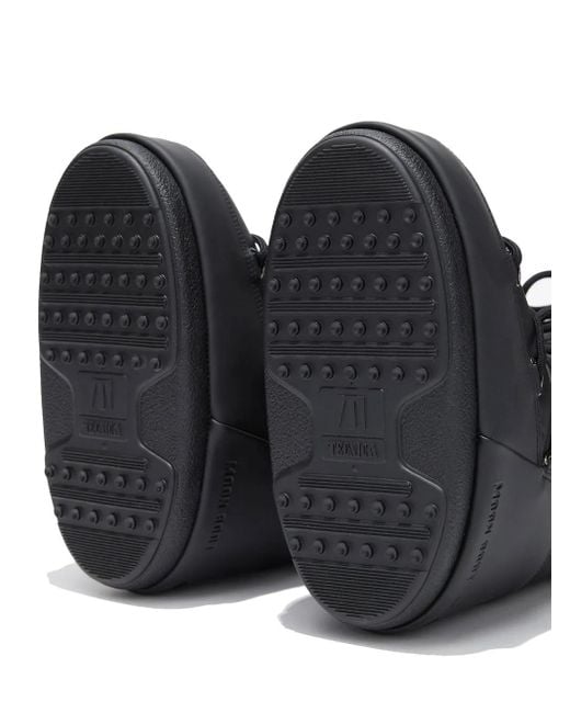 Moon Boot Black Icon Tall Rubber Boots - Unisex - Polyurethane/polyester/rubber