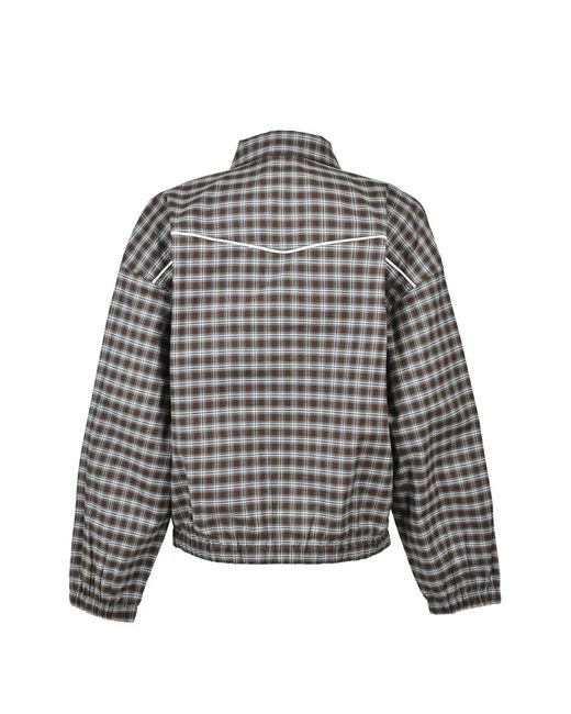 BREATH Gray Veste À Carreaux Cript Logo for men