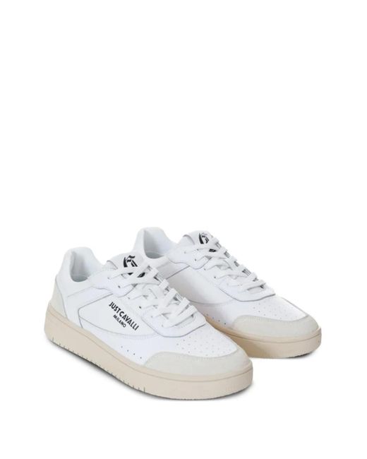 Just Cavalli White Logo Trainers for men