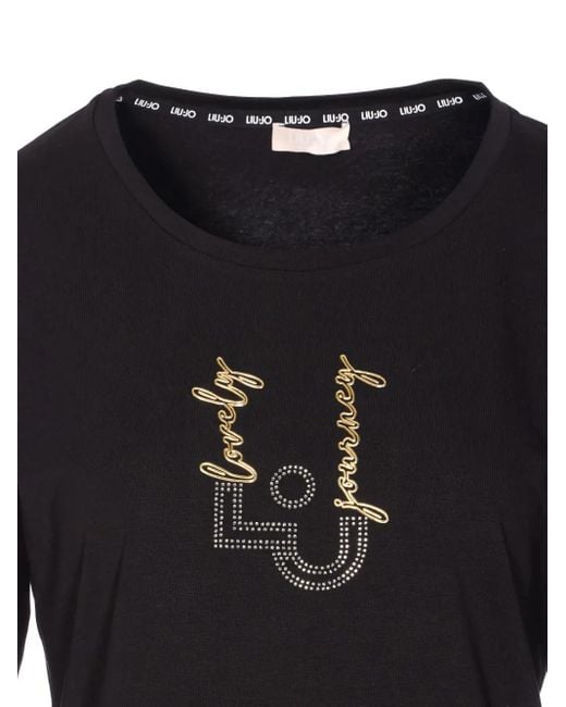 Liu Jo Black Langarmshirt mit Strass