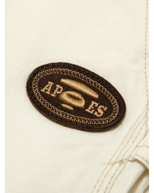 Aape By A Bathing Ape Shorts Met Logopatch in het Natural voor heren