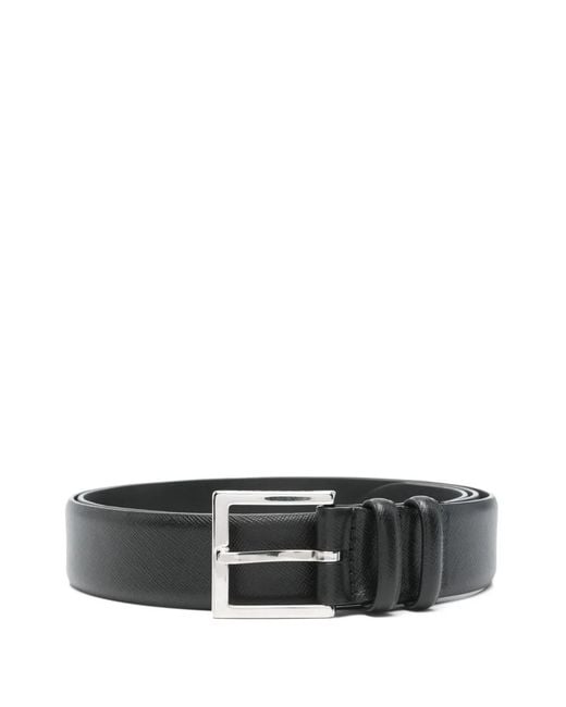 Orciani Gray Leather Belt for men