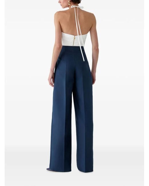 Carolina Herrera White Rosette-Motif Top