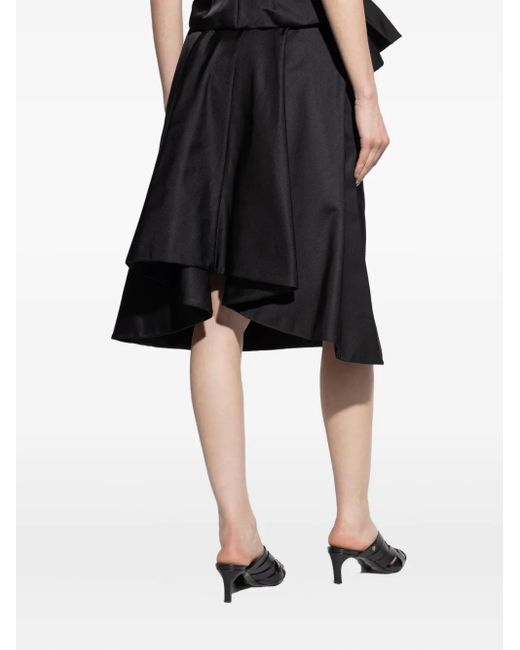 McQueen Alexander Mc Queen Flared Midi Rok in het Black