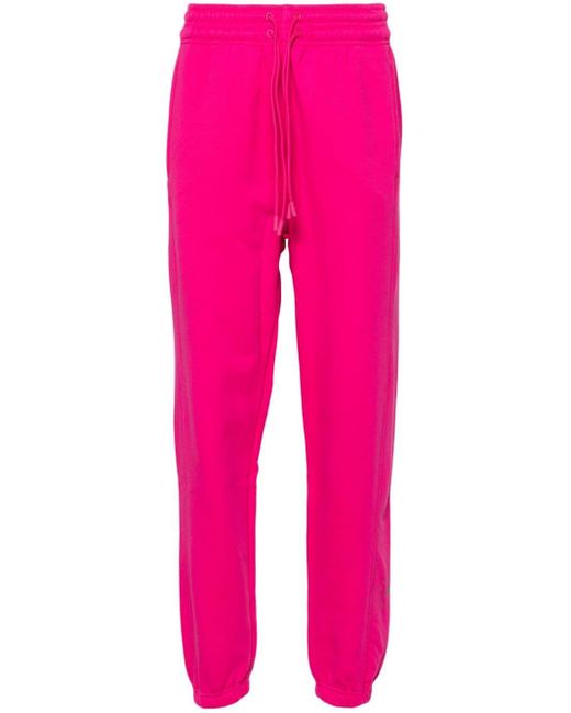 Adidas By Stella McCartney Pink Tapered-leg Cotton Track Pants