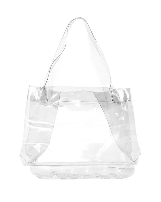 Bolso shopper transparente grounds de hombre de color White