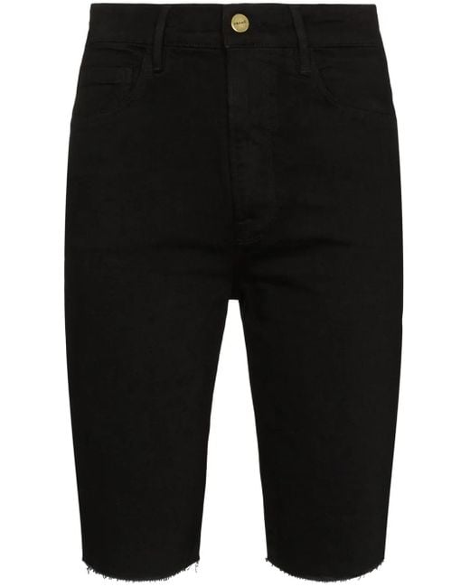 FRAME Black Le Vintage Bermuda Shorts