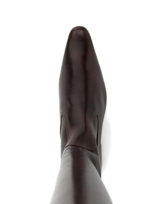 Tory Burch Brown Twisted Riding Boots