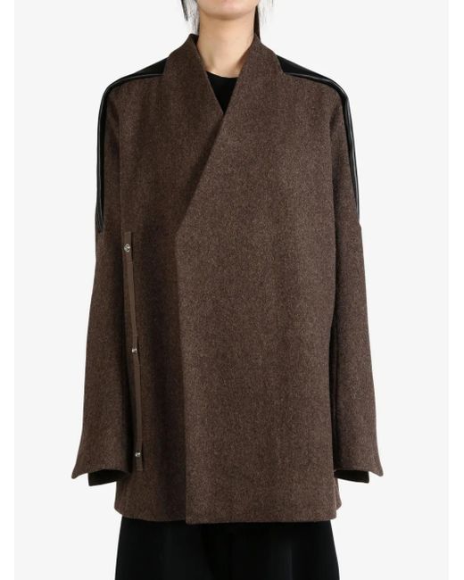 Rick Owens Double-breasted Jacket Brown
