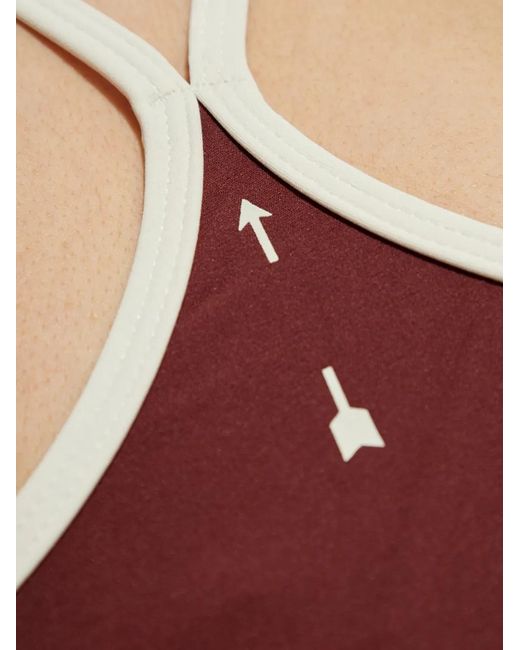 The Upside Red Samara Contrast-Trim Sports Bra