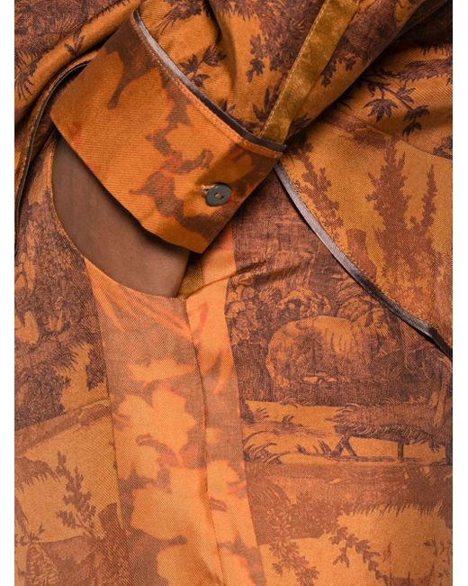 Pierre Louis Mascia Orange Hose mit Patchwork-Print