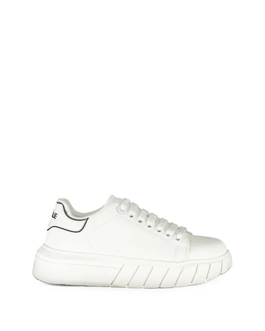Gaelle Paris White Platform Chunky-Sole Sneakers