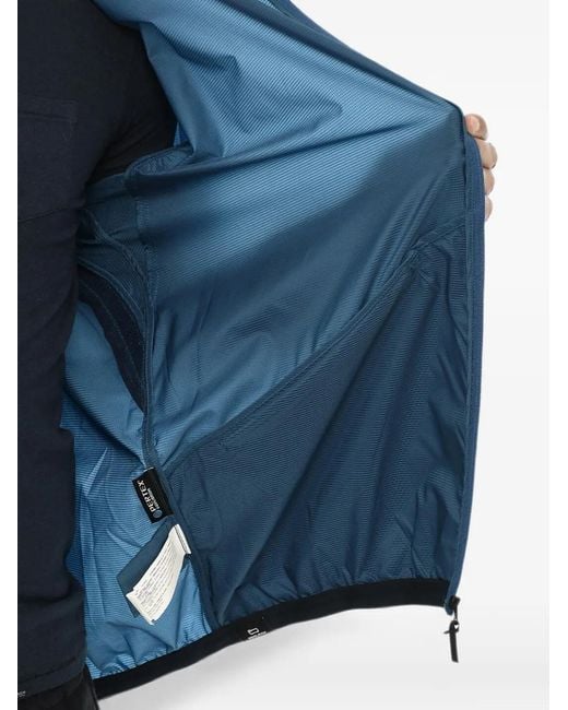 Woolrich Blue Hooded Zip-Up Jacket for men